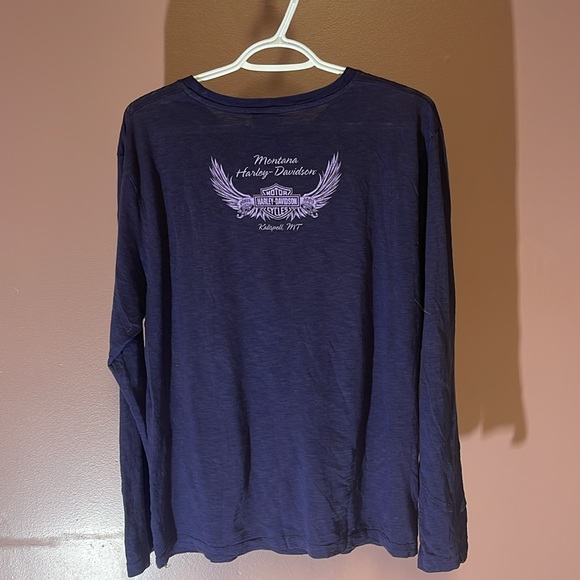 Women’s Kalispell, Montana Harley-Davidson Long Sleeve Shirt size L - Picture 4 of 5